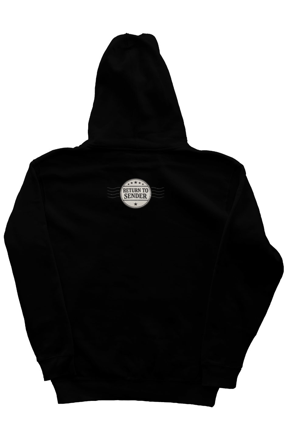 Return to Sender Pattern-Lined Hood-Zip Heavyweight Hoodie