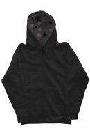 Return to Sender Pattern-Lined Hood-Zip Heavyweight Hoodie