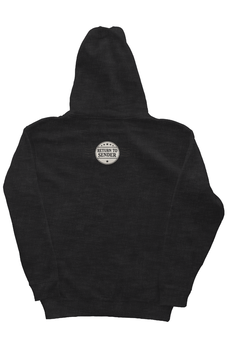 Return to Sender Pattern-Lined Hood-Zip Heavyweight Hoodie